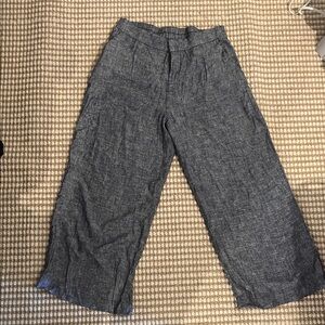 Old Navy Women's Wide Leg blue/Gray  linen Pants
